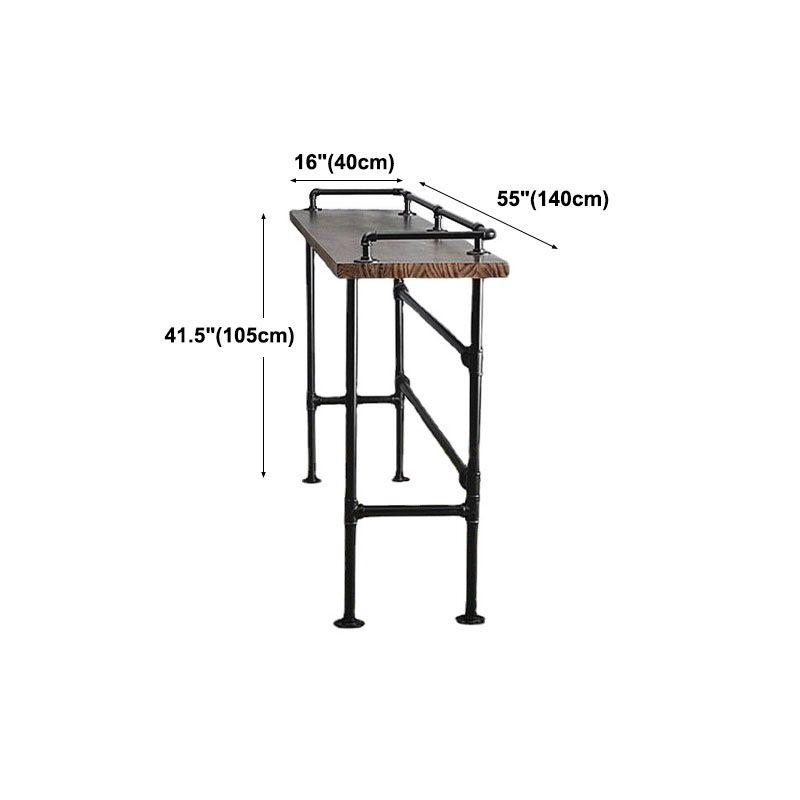 Rectangle Wood Top Counter Table 42-inch Height Industrial Style Bar Table Clearhalo 'Bar Furniture' 'Bar Tables' 'bar_tables' 'furn' 'furn_bar_tables' 'Furniture' 'furniture_bar_tables' 'Kitchen & Dining Furniture' 'kitchen&dining_furn' 'kitchen' 1200x1200_fcf8047b-2d27-409b-94cd-deafc9bccd2a
