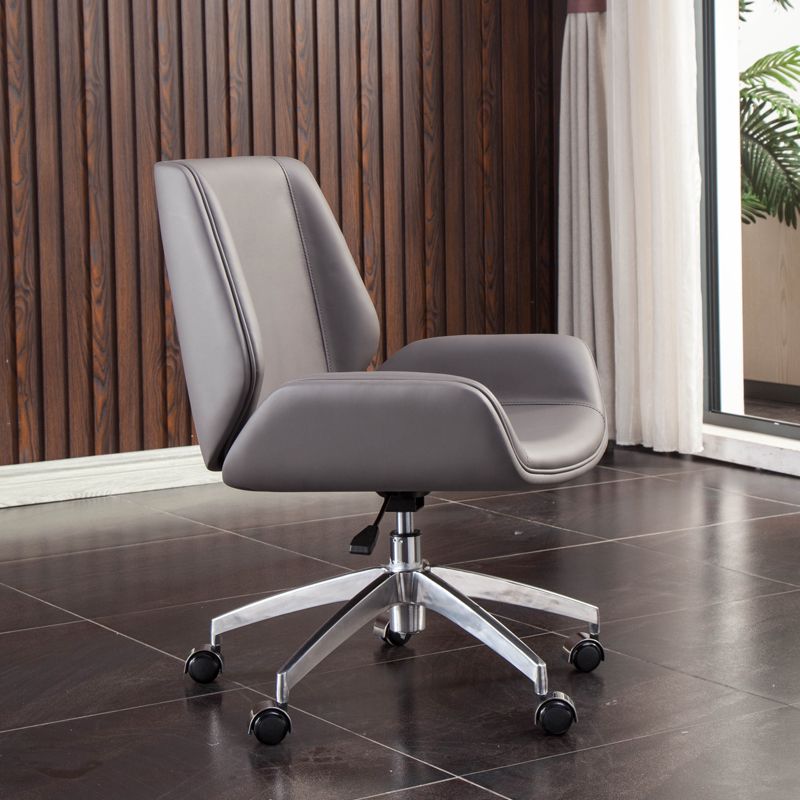 Contemporary Mid-back Conference Chair Ergonomic Swivel Wheels Chair