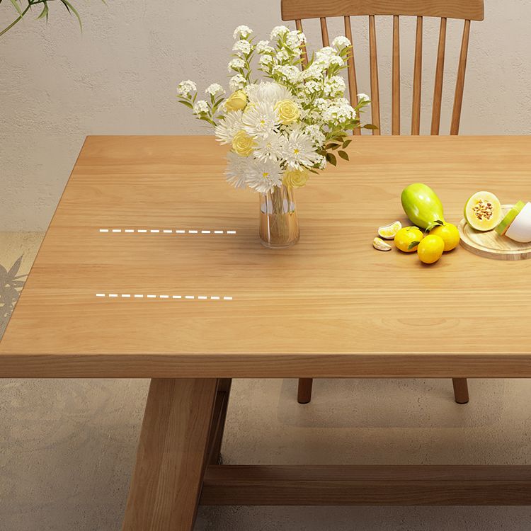Industrial Style Dinette Table Rectangle Solid Wood Dinner Table in Brown Clearhalo 'Dining Tables & Seating' 'Dining Tables' 'dining_table' 'furn' 'furn_dining_table' 'Furniture' 'Kitchen & Dining Furniture' 1200x1200_fcf98829-4724-4484-86e1-e55e561e99f7