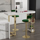 Marble Stone Indoor White Bistro Bar Table Storage Fixed Table Modern Counter Wine Table Clearhalo 'Bar Furniture' 'Bar Tables' 'bar_tables' 'Furniture' 'furniture_bar_tables' 'Kitchen & Dining Furniture' 'kitchen&dining_furn' 'kitchen' 1200x1200_fcfab3fa-088f-4dca-8266-5f4f6f085c7c