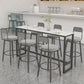Modern 1/7 Pieces Bar Table Set Rectangle Stone Counter Table with High Stools for Balcony Clearhalo 'Bar Furniture' 'furn' 'furn_home_bar_bar_sets' 'Furniture' 'Home Bars & Bar Sets' 'home_bar_bar_sets' 'Kitchen & Dining Furniture' 1200x1200_fcfd14de-63b9-451c-8698-3241e1069331