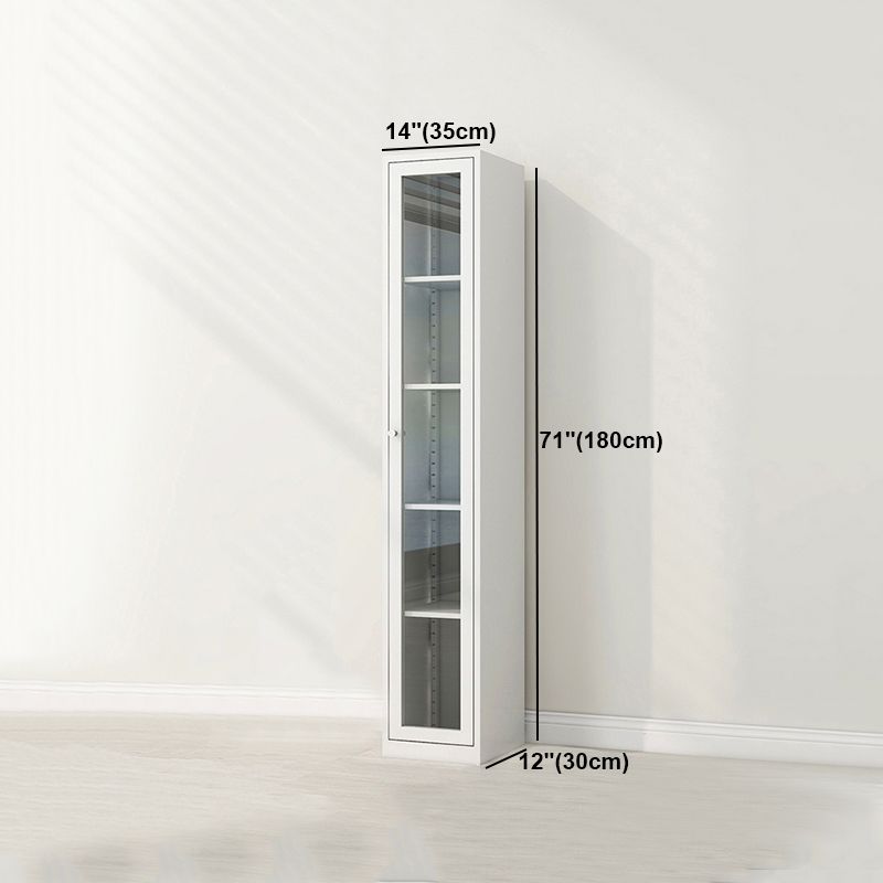 Metal Bookshelf Scandinavian Style Bookcase with Door for Office Home Clearhalo 'Bookcases' 'furn' 'furn_bookcases' 'Furniture' 'furniture_bookcases' 'Office Furniture' 1200x1200_fcfdf5bb-8b0b-4b3a-96de-7961e641c2fd