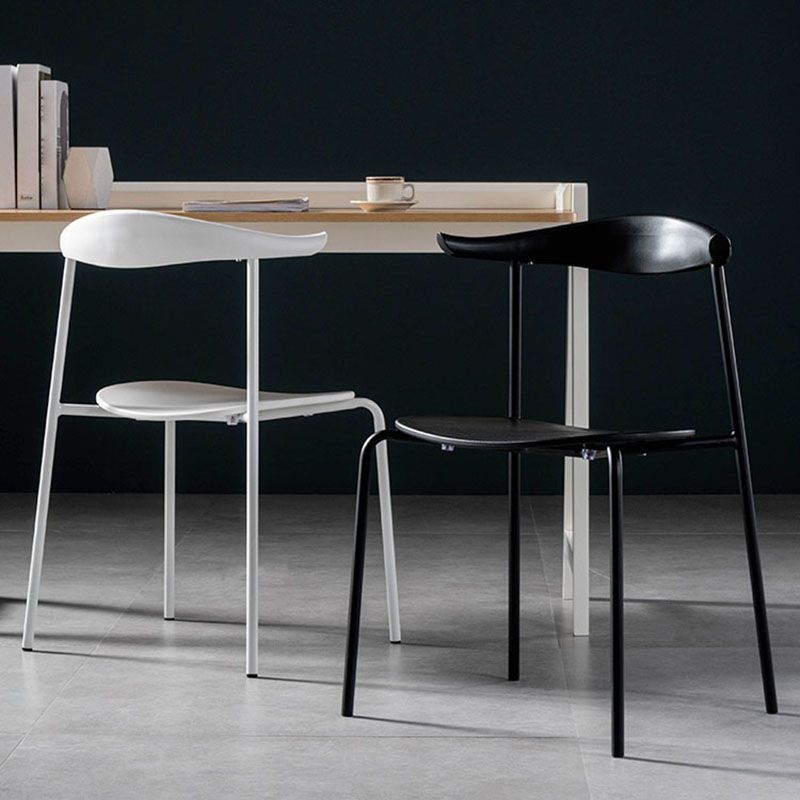 Contemporary Open Back Chair Dining Armless Side Chair with Metal Legs Clearhalo ' kitchen&dining_furn' 'Dining Chairs' 'Dining Tables & Seating' 'dining_chair' 'furn' 'furn_dining_chair' 'Furniture' 'furniture_dining_chair' 'Kitchen & Dining Furniture' 'kitchen' 1200x1200_fcff51fd-b9f2-493b-800b-e244df26aca0