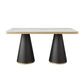 Sintered Stone Top Dining Table Traditional Luxury Dining Table with Metal Frame Clearhalo ' dining_table' 'Dining Tables & Seating' 'Dining Tables' 'furn' 'furn_dining_table' 'Furniture' 'furniture_dining_table' 'Kitchen & Dining Furniture' 'kitchen&dining_furn' 'kitchen' 'kitchen_dining_table' 1200x1200_fd00269f-d885-4f88-b8a1-215d81582203