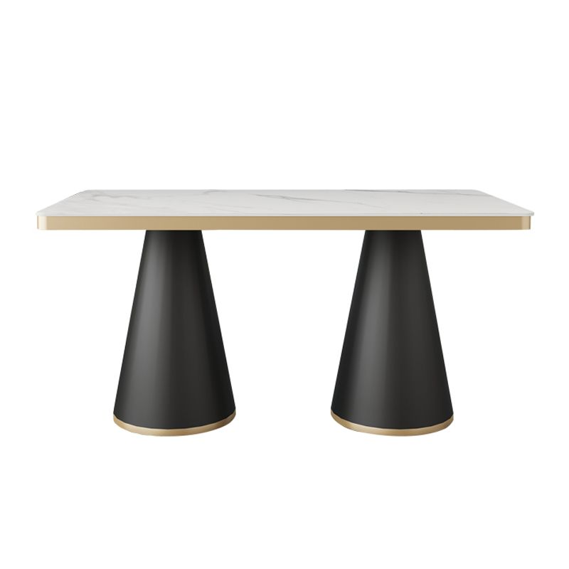 Sintered Stone Top Dining Table Traditional Luxury Dining Table with Metal Frame Clearhalo ' dining_table' 'Dining Tables & Seating' 'Dining Tables' 'furn' 'furn_dining_table' 'Furniture' 'furniture_dining_table' 'Kitchen & Dining Furniture' 'kitchen&dining_furn' 'kitchen' 'kitchen_dining_table' 1200x1200_fd00269f-d885-4f88-b8a1-215d81582203