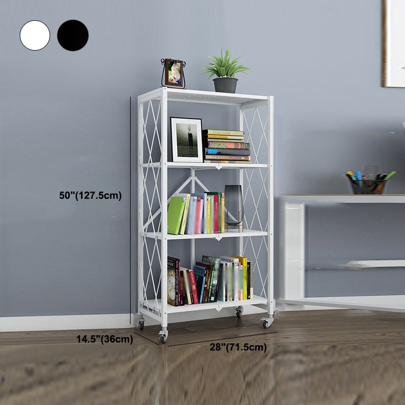 Industrial Open Etagere Bookshelf Metal Bookshelf with Caster Wheels Clearhalo 'Bookcases' 'furn' 'furn_bookcases' 'Furniture' 'furniture_bookcases' 'kitchen' 'kitchen_bookcases' 'Living Room Furniture' 'Office Furniture' 1200x1200_fd003137-4cc5-4f11-af40-33ad1e981778