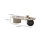 No Distressing Slate Coffee Table Oval Single Coffee Table with 2 Drawers Clearhalo 'Coffee & Accent Tables' 'Coffee Tables' 'coffee_tables' 'furn' 'furn_coffee_tables' 'Furniture' 'Living Room Furniture' 1200x1200_fd006bff-e02a-4f16-85a9-44d2643d042d