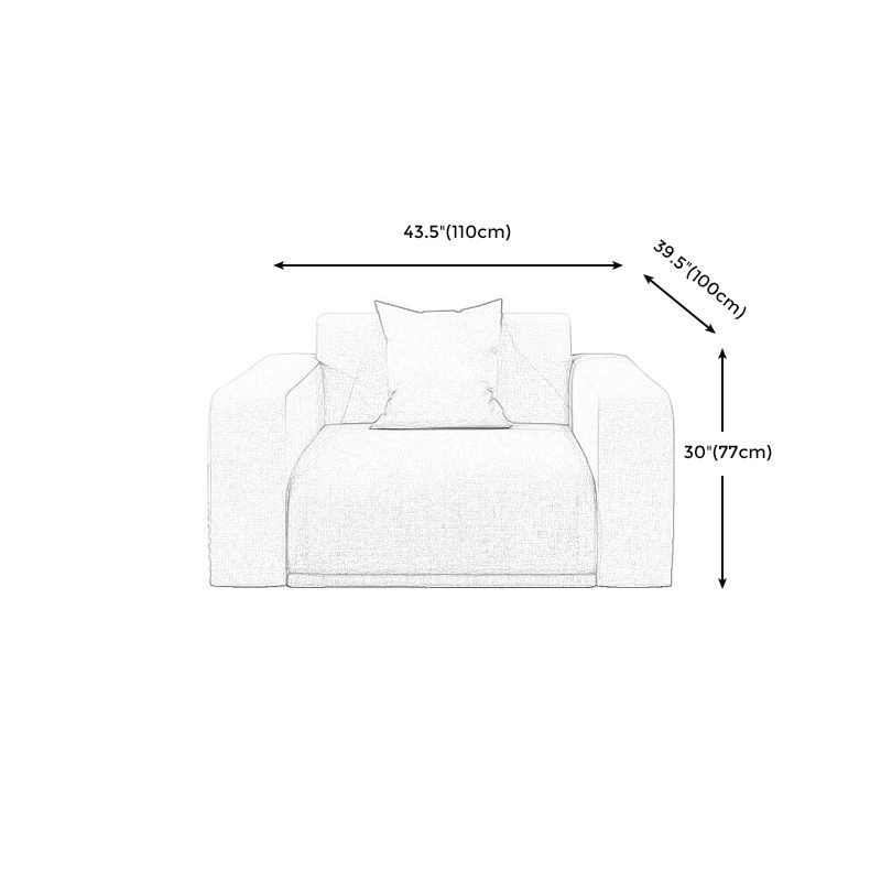 Stationary Slipcovered Cotton Living Room Square Arm Loose Back Sofa Clearhalo 'furn' 'furn_sofas' 'Furniture' 'Living Room Furniture' 'Sofa' 'sofas' 1200x1200_fd018070-6901-4f5f-8a6d-1b8ef8c3c260