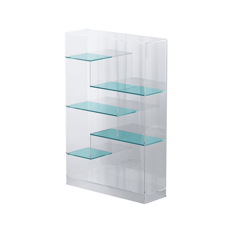 Contemporary Closed Back Bookshelf Standard Acrylic Bookcase with Shelves Clearhalo 'Bookcases' 'furn' 'furn_bookcases' 'Furniture' 'Office Furniture' 1200x1200_fd047112-7ed0-4590-8d4f-c945db72d7cf