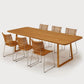 Rectangle Double Pedestal Industrial Table Fixed Table of Solid Wood Clearhalo ' dining_table' 'Dining Tables & Seating' 'Dining Tables' 'furn' 'furn_dining_table' 'Furniture' 'furniture_dining_table' 'Kitchen & Dining Furniture' 'kitchen&dining_furn' 'kitchen' 'kitchen_dining_table' 1200x1200_fd053e92-3301-4605-93d5-c28f323baa8e
