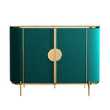 Scheda laterale Glam Credenza Stone Glass con armadi e cassetti