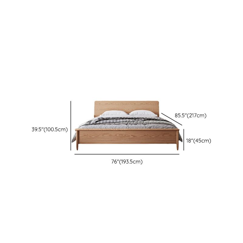 Contemporary Standard Bed Espresso Solid Wood Panel Bed with Headboard Clearhalo 'Bedroom Furniture' 'Beds' 'furn' 'furn_beds' 'Furniture' 1200x1200_fd096882-7415-4f6c-ba97-233de6c7a4e9