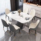 Modern Sintered Stone Dining Table Drop-Leaf Dinner Table for Dining Room
