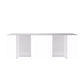 Acryli Contemporary Dining Set 1/7 Pieces White Stone Dinette Table Set