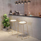 Glam 1/2/3 Pieces Faux Marble Bar Table Set Fixed Table Counter Set for Home Use Clearhalo 'Bar Furniture' 'furn' 'furn_home_bar_bar_sets' 'Furniture' 'Home Bars & Bar Sets' 'home_bar_bar_sets' 'Kitchen & Dining Furniture' 1200x1200_fd0b7a21-70c1-4272-8db6-f8398308d3e7