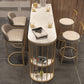 Glam Style White Bar Table in Iron Top and Faux Marble Milk Tea Shop Bar Table Clearhalo 'Bar Furniture' 'Bar Tables' 'bar_tables' 'furn' 'furn_bar_tables' 'Furniture' 'furniture_bar_tables' 'Kitchen & Dining Furniture' 1200x1200_fd0cd18b-553c-4811-9355-6a98895ed6ab