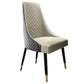 PU Leather Dining Chair Glam Upholstered Side Chair with Wood Legs