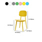 Scandinavian Open Back Dining Chair Plastic Armless Dining Side Chair
