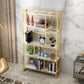 Glam Vertical Open Etagere Bookshelf Iron Frame Manufactured Wood Shelf Bookcase Clearhalo 'Bookcases' 'furn' 'furn_bookcases' 'Furniture' 'furniture_bookcases' 'Office Furniture' 1200x1200_fd1046e7-e68a-4ed9-b6cc-f18b36e600ce