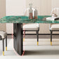 Mesa de comedor con pedestal doble, mesa de comedor rectangular para cocina