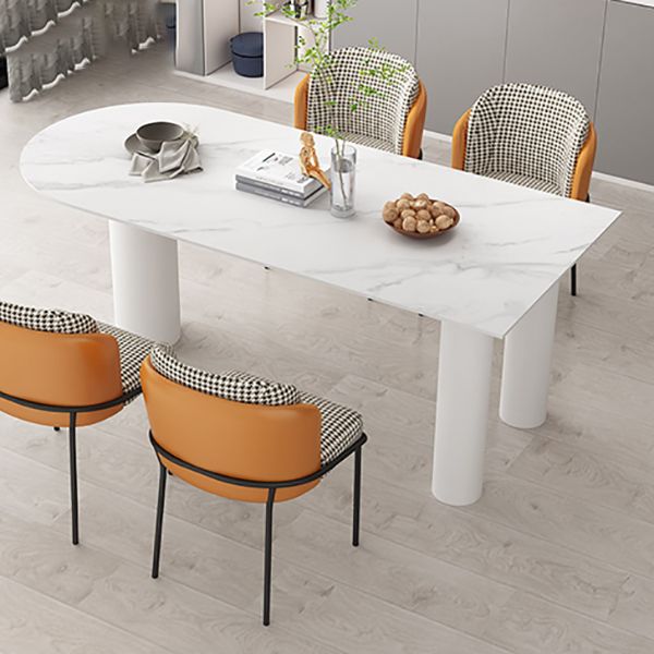 Free Form 3 Legs Modern Style Dining Table White Fixed Table with Sintered Stone Clearhalo ' dining_table' 'Dining Tables & Seating' 'Dining Tables' 'furn' 'furn_dining_table' 'Furniture' 'furniture_dining_table' 'Kitchen & Dining Furniture' 'kitchen&dining_furn' 'kitchen' 'kitchen_dining_table' 1200x1200_fd10ad42-0fc3-4ba6-8470-dbdc95ec1b87