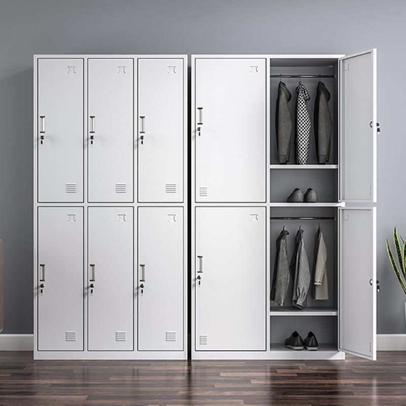 Hinged Modern Wardrobe Armoire Metal Wardrobe Cabinet for Home Clearhalo 'Armoires & Wardrobes' 'armoires_wardrobes' 'Bedroom Furniture' 'furn' 'furn_armoires_wardrobes' 'Furniture' 1200x1200_fd13f009-98c0-4bac-b5b3-2effa32adf4e