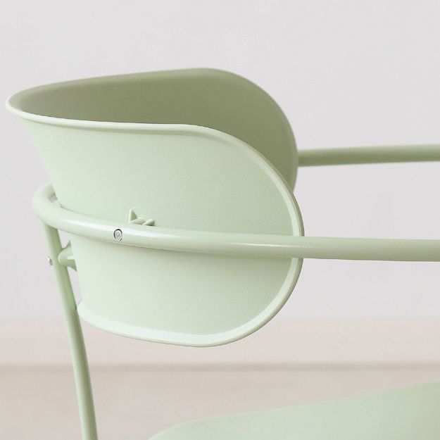 Industrial Metal Balcony Arm Chair Matte Finish Open Back Dining Chair (Set of 4) Clearhalo ' kitchen&dining_furn' 'Dining Chairs' 'Dining Tables & Seating' 'dining_chair' 'furn' 'furn_dining_chair' 'Furniture' 'furniture_dining_chair' 'Kitchen & Dining Furniture' 'kitchen' 1200x1200_fd14eee5-464f-4990-a062-fca0436e1581