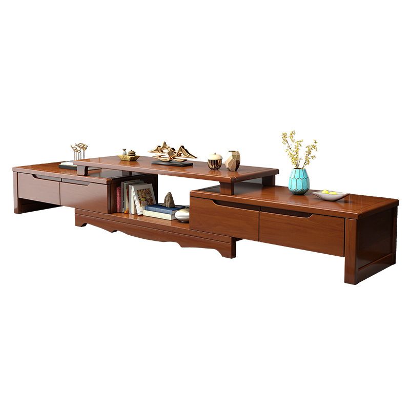 Scandinavian Rubber Wood Media Console Open Shelving TV Stand with Drawers Clearhalo 'furn' 'furn_tv_stands_entertainment_centers' 'Furniture' 'Living Room Furniture' 'TV Stands & Entertainment Centers' 'TV Stands & Media Storage Furniture' 'tv_stands_entertainment_centers' 1200x1200_fd1849bc-de05-4e76-a6d6-27e066966358