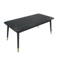Stone Top Dining Table Contemporary Rectangle Table with 4 Black Legs Clearhalo 'Dining Tables & Seating' 'Dining Tables' 'dining_table' 'furn' 'furn_dining_table' 'Furniture' 'furniture_dining_table' 'Kitchen & Dining Furniture' 'kitchen' 'kitchen_dining_table' 1200x1200_fd1a0e40-6035-48fc-9d4f-6e5081f4004d