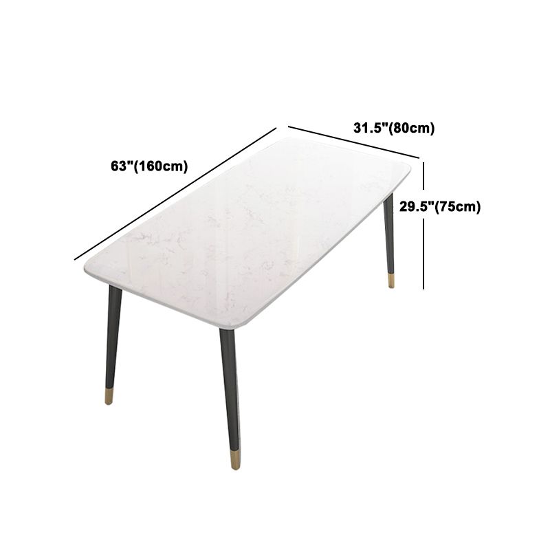 Modern Dinette Set 1/4/5 Pieces Rectangle White Marble Dining Table Set Clearhalo 'Dining Room Sets' 'Dining Tables & Seating' 'dining_room_set' 'furn' 'furn_dining_room_set' 'Furniture' 'Kitchen & Dining Furniture' 1200x1200_fd1a441c-8c92-468a-9057-ef5fe5dc78d5