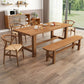 Dining Room Dinner Kitchen Table Natural Base Solid Wood Dining Table