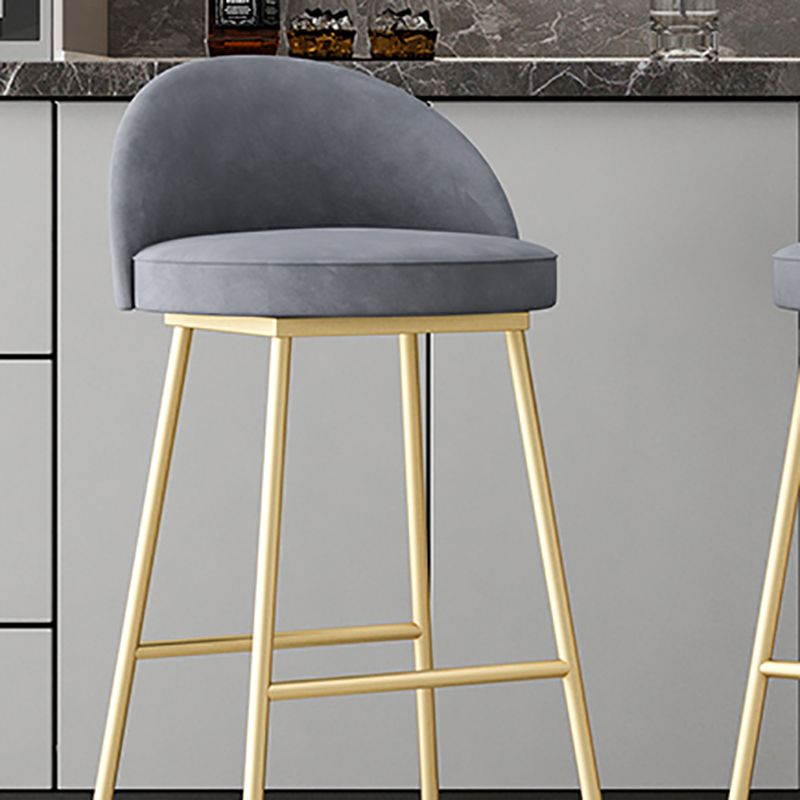 Glam Dessert Shop Footrest Stool Matte Finish Velvet Bar Stool Clearhalo 'Bar Furniture' 'Bar Stools' 'bar_stools' 'furn' 'furn_bar_stools' 'Furniture' 'furniture_bar_stools' 'Kitchen & Dining Furniture' 1200x1200_fd1bd586-5c77-40ee-bd37-ecfe8eec21f2