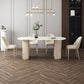 Traditional Luxury Dining Table Oval Double Pedestal Dining Site Table for Dining Room Clearhalo ' dining_table' 'Dining Tables & Seating' 'Dining Tables' 'furn' 'furn_dining_table' 'Furniture' 'furniture_dining_table' 'Kitchen & Dining Furniture' 'kitchen&dining_furn' 'kitchen' 'kitchen_dining_table' 1200x1200_fd1c74fb-bdc0-408d-baad-88226e060533