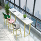 Glam Style 1/2/3/4 Pieces Faux Marble Bar Table Set Fixed Table Counter Set for Home Use Clearhalo 'Bar Furniture' 'furn' 'furn_home_bar_bar_sets' 'Furniture' 'Home Bars & Bar Sets' 'home_bar_bar_sets' 'Kitchen & Dining Furniture' 1200x1200_fd1e3acb-1c02-49a8-89f1-51937abe9312