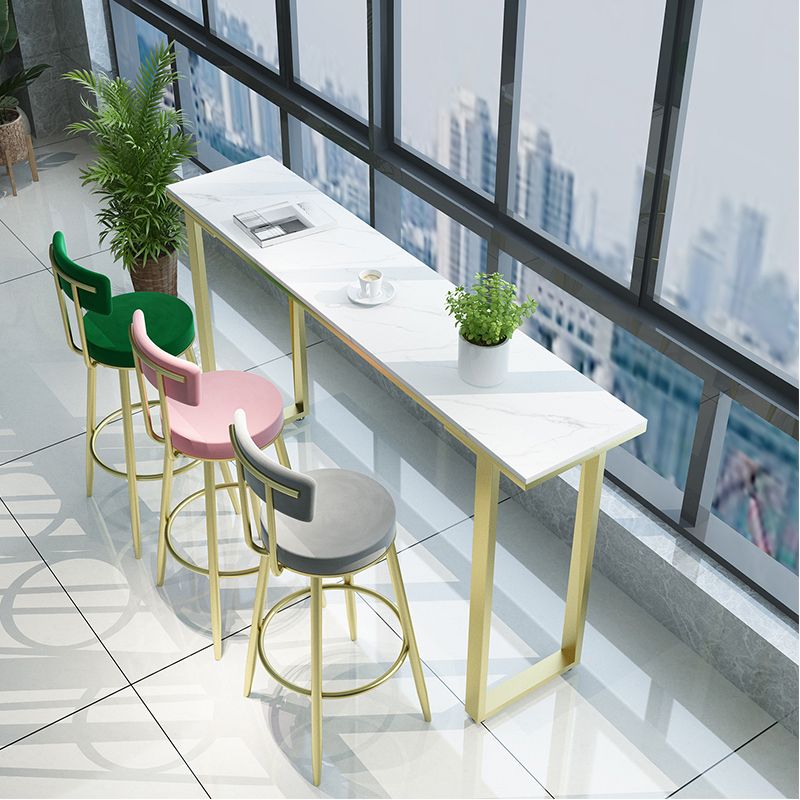 Glam Style 1/2/3/4 Pieces Faux Marble Bar Table Set Fixed Table Counter Set for Home Use Clearhalo 'Bar Furniture' 'furn' 'furn_home_bar_bar_sets' 'Furniture' 'Home Bars & Bar Sets' 'home_bar_bar_sets' 'Kitchen & Dining Furniture' 1200x1200_fd1e3acb-1c02-49a8-89f1-51937abe9312