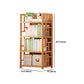 Modern Style Bamboo Bookcase Geometric Bookshelf for Any Room