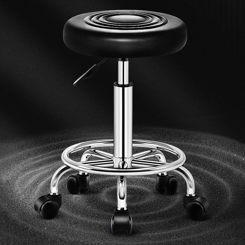 Contemporary Leather Adjustable Barstool Bristol Bar Stool with Round Clearhalo 'Bar Furniture' 'Bar Stools' 'bar_stools' 'furn' 'furn_bar_stools' 'furniture_bar_stools' 'Kitchen & Dining Furniture' 'kitchen&dining_furn' 'kitchen' 'kitchen_furn' Furniture' 1200x1200_fd202274-1726-43f6-b1bc-d7c4c193be42