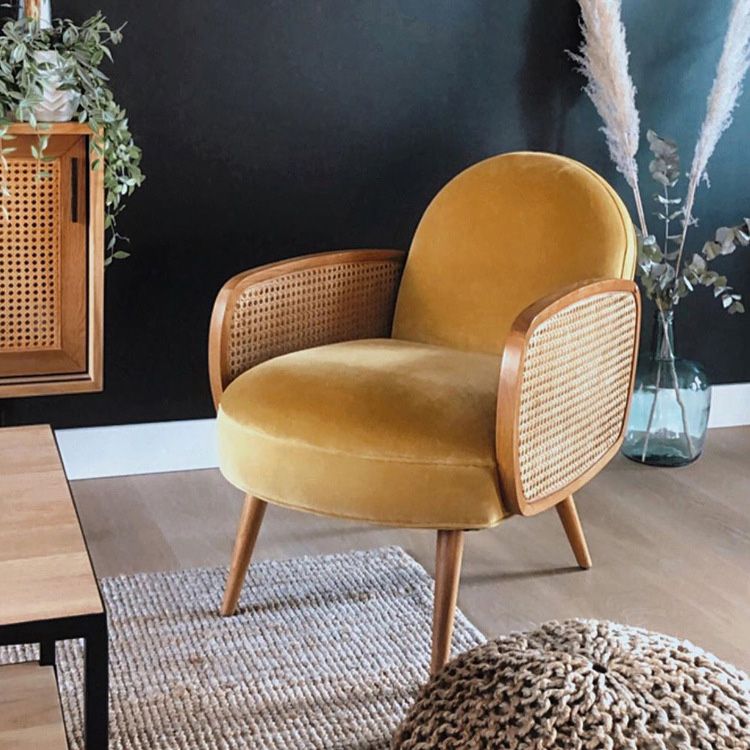 Mid-century Fixed Back Accent Armchair Bedroom Solid Color Accent Chair Clearhalo 'Accent Chairs' 'accent_chairs' 'Chairs & Seating' 'furn' 'furn_accent_chairs' 'Furniture' 'Living Room Furniture' 1200x1200_fd213825-0088-4eee-b10d-42cb6bcf46a7