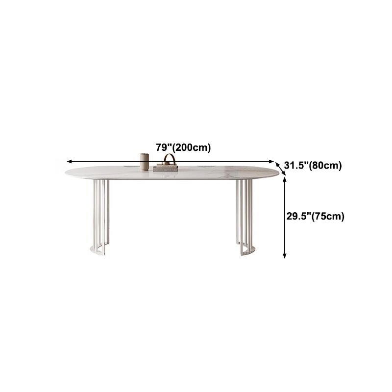 Sintered Stone Top Modern Table for Restaurant Dining Table with Double Pedestal Base Clearhalo ' dining_table' 'Dining Tables & Seating' 'Dining Tables' 'furn' 'furn_dining_table' 'Furniture' 'furniture_dining_table' 'Kitchen & Dining Furniture' 'kitchen&dining_furn' 'kitchen' 'kitchen_dining_table' 1200x1200_fd24b148-1afa-4e7e-834c-6a5c67c2f31e