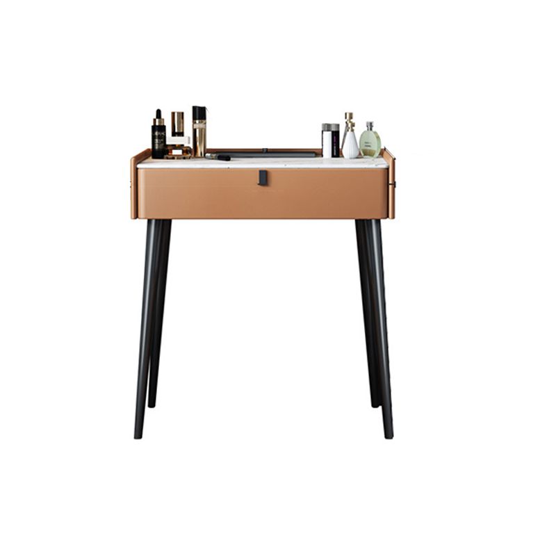 Modern 29.52 " H Slate Top Makeup Table with Drawers Vanity Stool