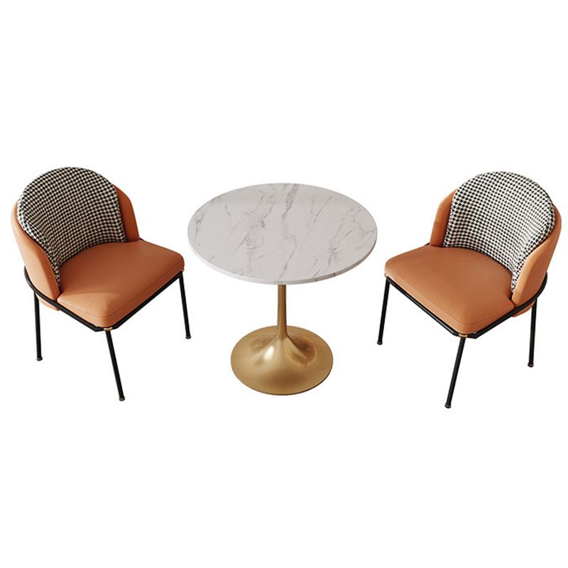 Metal Contemporary Round Dining Table Sintered Stone Table for Dining Room Clearhalo ' dining_table' 'Dining Tables & Seating' 'Dining Tables' 'furn' 'furn_dining_table' 'Furniture' 'furniture_dining_table' 'Kitchen & Dining Furniture' 'kitchen&dining_furn' 'kitchen' 'kitchen_dining_table' 1200x1200_fd27a394-487e-4670-86b4-2078d183e801