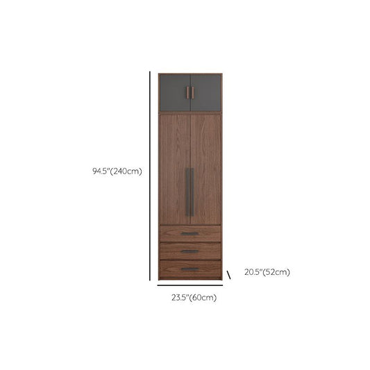Hinged Wardrobe Cabinet Contemporary Wardrobe Closet with Garment Rod Clearhalo 'Armoires & Wardrobes' 'armoires_wardrobes' 'Bedroom Furniture' 'furn' 'furn_armoires_wardrobes' 'Furniture' 1200x1200_fd291cfd-af9c-46d6-a729-9cb223375a31