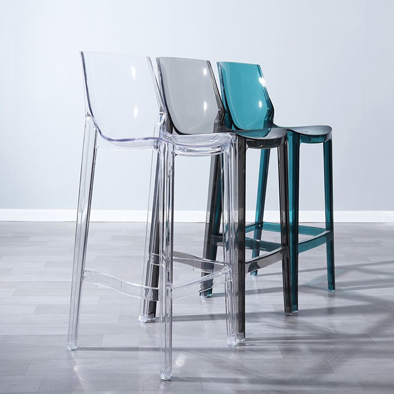 Industrial Bar Stool Acrylic Backrest Counter Stool for Living Room
