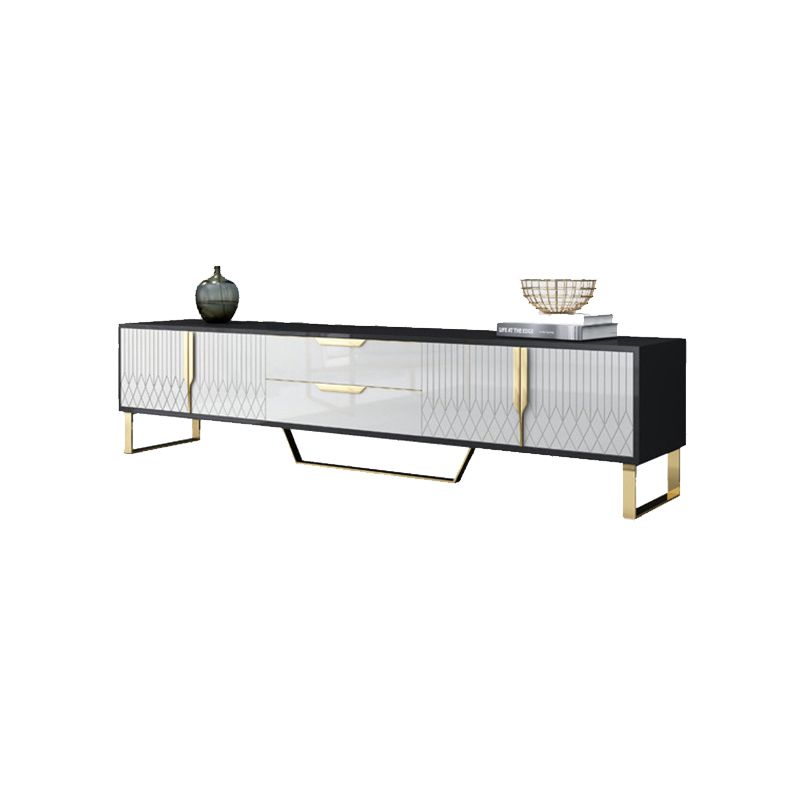 Enclosed Storage TV Media Stand Glam TV Stand Console for Living Room Clearhalo 'furn' 'furn_tv_stands_entertainment_centers' 'Furniture' 'Living Room Furniture' 'TV Stands & Entertainment Centers' 'TV Stands & Media Storage Furniture' 'tv_stands_entertainment_centers' 1200x1200_fd2b3a78-043f-4769-bf7f-c23b90e4e5b9