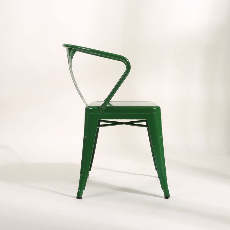 Industrial Dining Armchairs with Metal Legs Slat Back Dining Arm Chair for Coffee Bar Clearhalo ' kitchen&dining_furn' 'Dining Chairs' 'Dining Tables & Seating' 'dining_chair' 'furn' 'furn_dining_chair' 'Furniture' 'furniture_dining_chair' 'Kitchen & Dining Furniture' 'kitchen' 1200x1200_fd2c599e-d77b-4563-bc54-40763287c30b