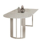 Sintered Stone Dining Table White Top Modern Double Pedestal Table for Kitchen Clearhalo ' dining_table' 'Dining Tables & Seating' 'Dining Tables' 'furn' 'furn_dining_table' 'Furniture' 'furniture_dining_table' 'Kitchen & Dining Furniture' 'kitchen&dining_furn' 'kitchen' 'kitchen_dining_table' 1200x1200_fd2c881c-1a9a-4423-a827-036205bfc129
