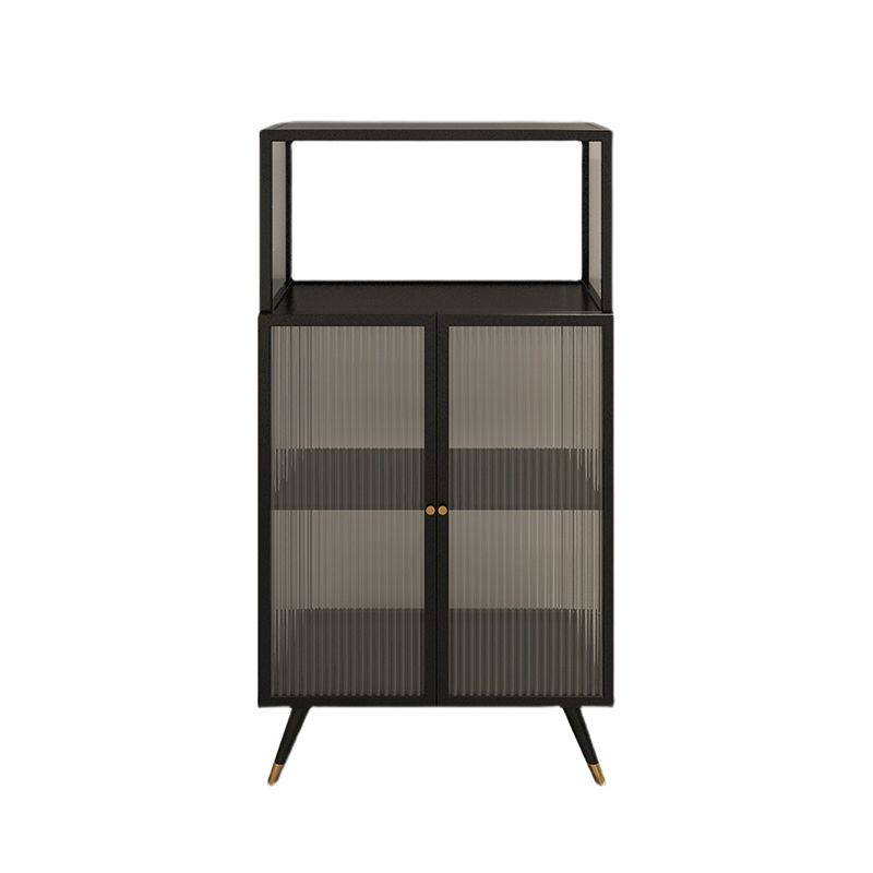 Contemporary Curio Cabinet Metal Glass Doors Display Stand for Dining Room Clearhalo 'Display & China Cabinets' 'display_china_cabinets' 'furn' 'furn_display_china_cabinets' 'Furniture' 'Kitchen & Dining Furniture' 1200x1200_fd2ea7c8-95ad-4270-8794-b99fc648dfdb