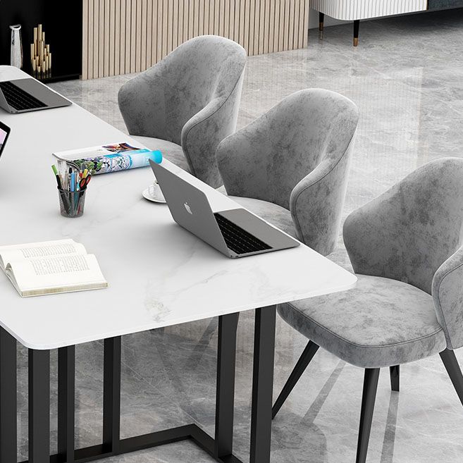 Industrial Home Office Writing Desk Rectangular Sled Base Office Desk Clearhalo 'furn' 'furn_office_desk' 'Furniture' 'Office Desks' 'Office Furniture' 'office_desk' 1200x1200_fd2fa706-1afc-4e43-a70a-a8e9cc817f07