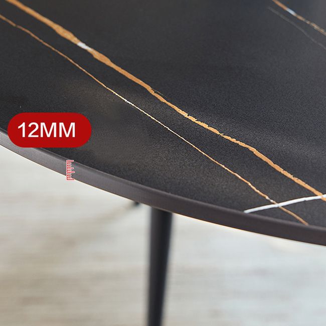 Simplicity Round Dining Table Sintered Stone Table with Black Tulip Base Clearhalo ' dining_table' 'Dining Tables & Seating' 'Dining Tables' 'furn' 'furn_dining_table' 'Furniture' 'furniture_dining_table' 'Kitchen & Dining Furniture' 'kitchen&dining_furn' 'kitchen' 'kitchen_dining_table' 1200x1200_fd2fb404-4e39-48f6-932a-b76e36b21a09