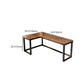 L-Shape Office Writing Table Industrial Solid Wood Home Working Desk Clearhalo 'furn' 'furn_office_desk' 'Furniture' 'Office Desks' 'Office Furniture' 'office_desk' 1200x1200_fd30de5f-14d7-4b9a-83ef-ccb024562ed6